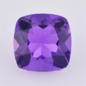 Natural 4x4x2.60mm Faceted Cushion Amethyst