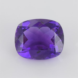 Natural 10x12x6.3mm Faceted Cushion Amethyst