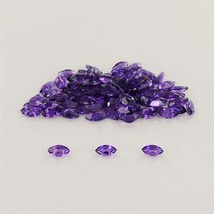 Natural 5x2.5x1.9mm Faceted Marquise Amethyst