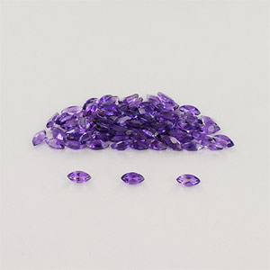 Natural 5x2.5x1.9mm Faceted Marquise Amethyst