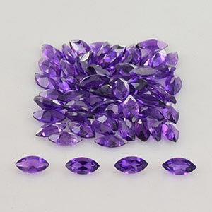 Natural 6x3x2.20mm Faceted Marquise Amethyst