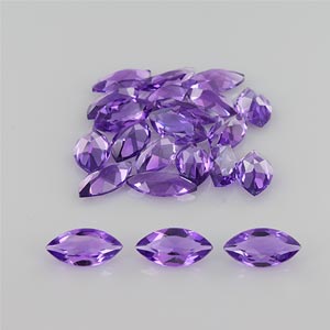 Natural 5x10x3.10mm Faceted Marquise Amethyst