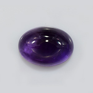 Natural 18x13x8.4mm Cabochon Oval Amethyst