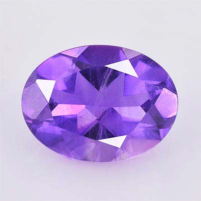 Natural 8x6x4.10mm Faceted Oval Amethyst