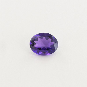 Natural 10x8x4.7mm Faceted Oval Amethyst