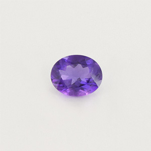 Natural 10x8x5.4mm Faceted Oval Amethyst