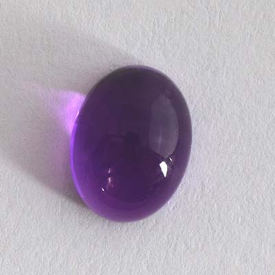 Natural 8.1x6.1x4mm Cabochon Oval Amethyst