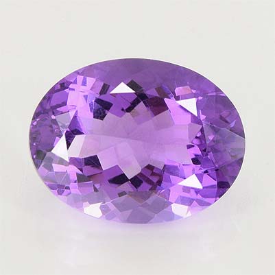 Natural 19.5x15x10mm Faceted Oval Amethyst