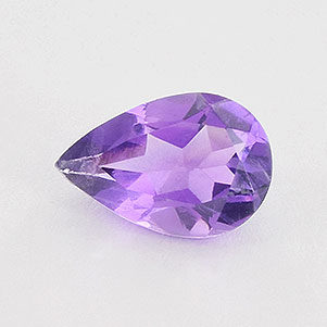 Natural 9x6x4mm Faceted Pear Amethyst