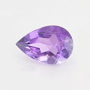 Natural 9x6x4.4mm Faceted Pear Amethyst