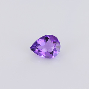 Natural 10x8x4.8mm Faceted Pear Amethyst