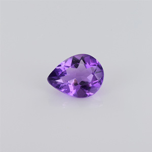 Natural 10x8x4.8mm Faceted Pear Amethyst