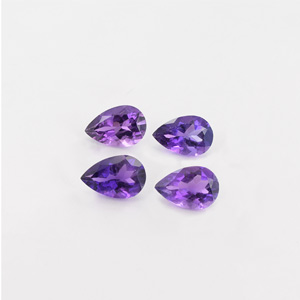 Natural 12x8x5.5mm Faceted Pear Amethyst