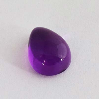 Natural 8.5x6.5x4.4mm Cabochon Pear Amethyst