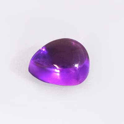 Natural 8.1x6.9x4.6mm Cabochon Pear Amethyst