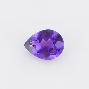 Natural 10x7.6x5mm Faceted Pear Amethyst