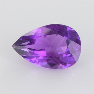 Natural 14x9x6.3mm Faceted Pear Amethyst