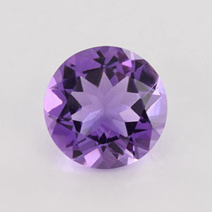 Natural 10x10x5.7mm Faceted Round Amethyst