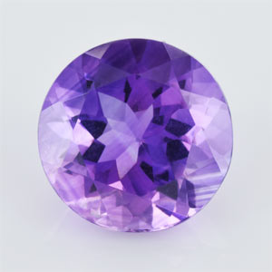 Natural 12x12x7.9mm Faceted Round Amethyst