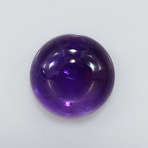 Natural 12x12x5.7mm Cabochon Round Amethyst