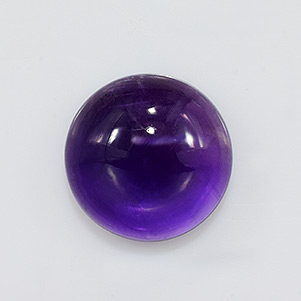 Natural 12x12x5.6mm Cabochon Round Amethyst