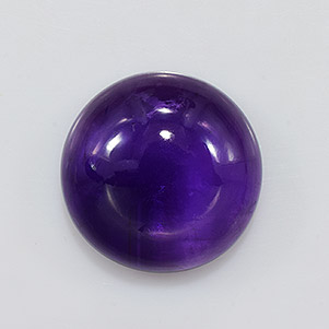 Natural 14x14x6.2mm Cabochon Round Amethyst