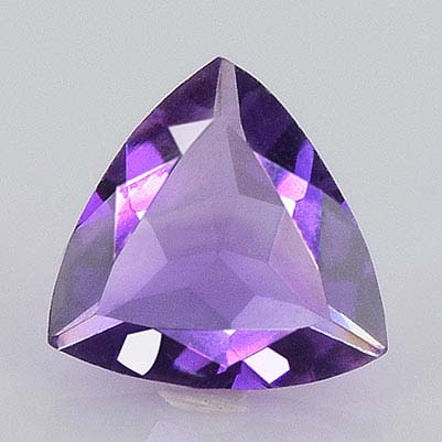 Natural 9x9x4.20mm Faceted Trillion Amethyst