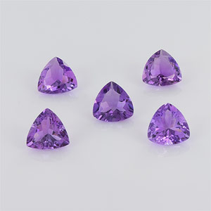 Natural 11x11x5.50mm Faceted Triangle Amethyst