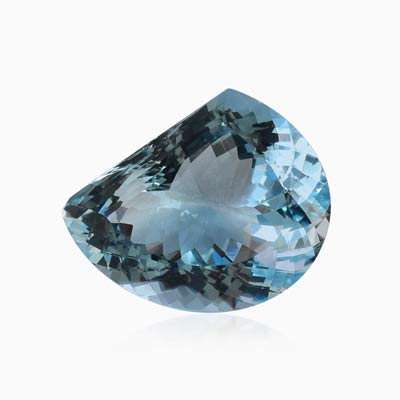 Natural 19x16x9.10mm Faceted Fancy Aquamarine