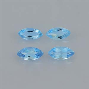 Natural 4x2x1.6mm Faceted Marquise Aquamarine