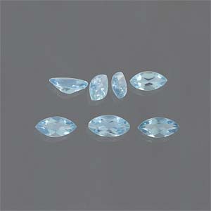 Natural 5x2.5x1.8mm Faceted Marquise Aquamarine