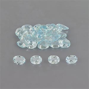 Natural 4x3x1.7mm Faceted Oval Aquamarine