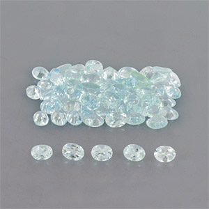 Natural 4x3x2.2mm Faceted Oval Aquamarine