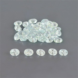 Natural 4x3x2mm Faceted Oval Aquamarine