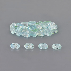 Natural 5x3x2.5mm Faceted Oval Aquamarine