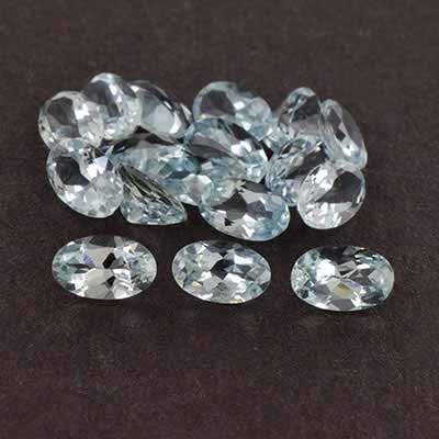 Natural 5x3x2.3mm Faceted Oval Aquamarine