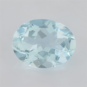 Natural 8x6x3.7mm Faceted Oval Aquamarine