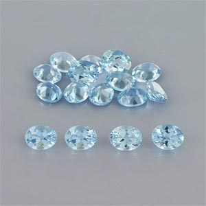 Natural 5x4x2.7mm Faceted Oval Aquamarine