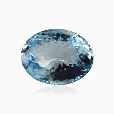 Natural 17x13mm Faceted Oval Aquamarine