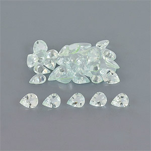 Natural 5x4x2.2mm Faceted Pear Aquamarine