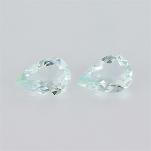 Natural 9x6x3.10mm Faceted Pear Aquamarine