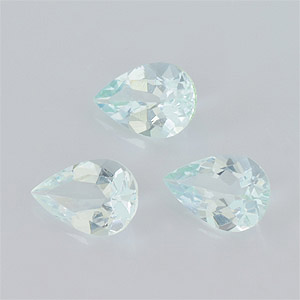 Natural 9x6x3.8mm Faceted Pear Aquamarine