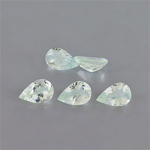 Natural 9x6x3.10mm Faceted Pear Aquamarine