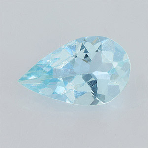 Natural 8x5x3mm Faceted Pear Aquamarine