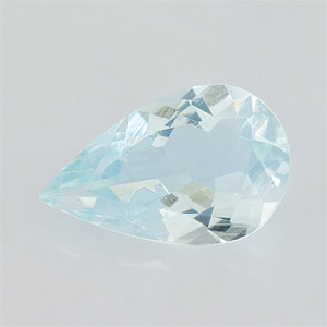 Natural 8x5x2.9mm Faceted Pear Aquamarine