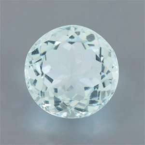 Natural 8x8x5.2mm Faceted Round Aquamarine