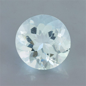 Natural 8x8x4.9mm Faceted Round Aquamarine