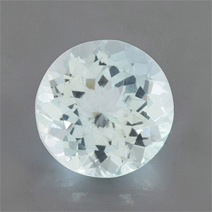 Natural 9x9x5.6mm Faceted Round Aquamarine