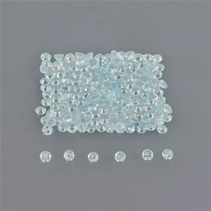 Natural 1.5x1.5x1.2mm Faceted Round Aquamarine