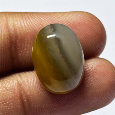 Natural 18x13x8.6mm Cabochon Oval Chalcedony